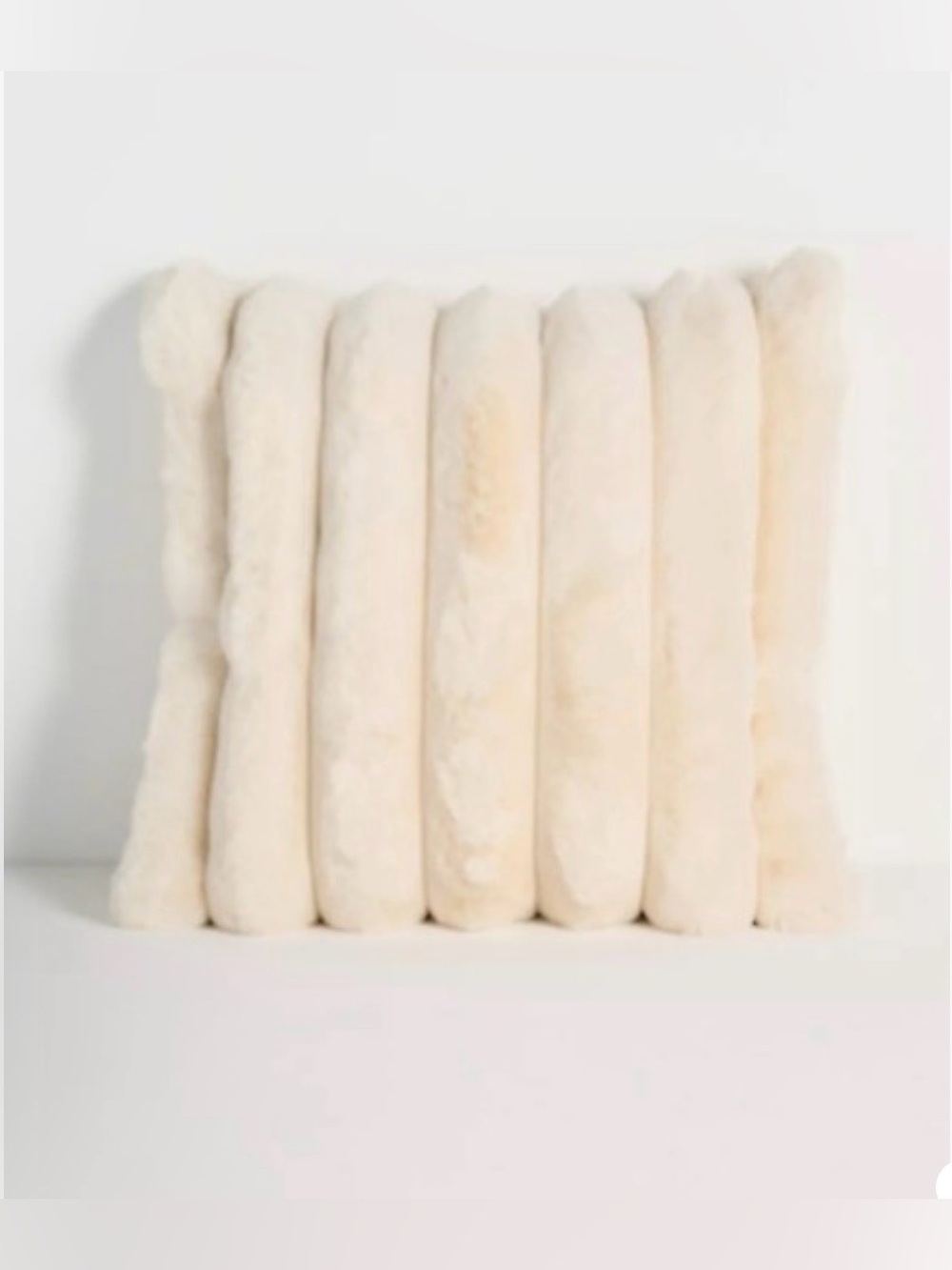 Anthropologie Tipped Puffer Faux Fur Pillow